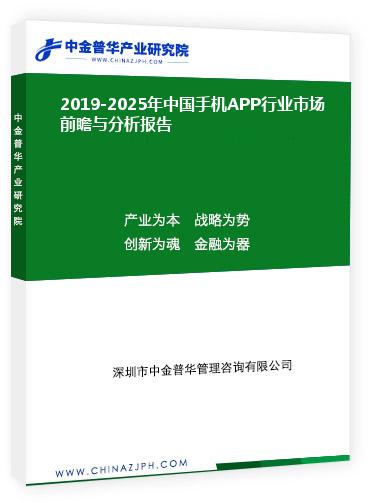 2019-2025年中国手机APP行业市场前瞻与分析报告