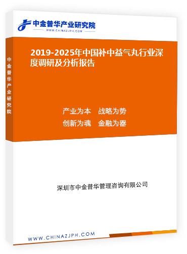 2019-2025年中国补中益气丸行业深度调研及分析报告
