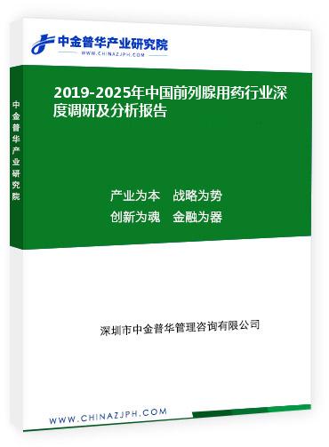 2019-2025年中国前列腺用药行业深度调研及分析报告