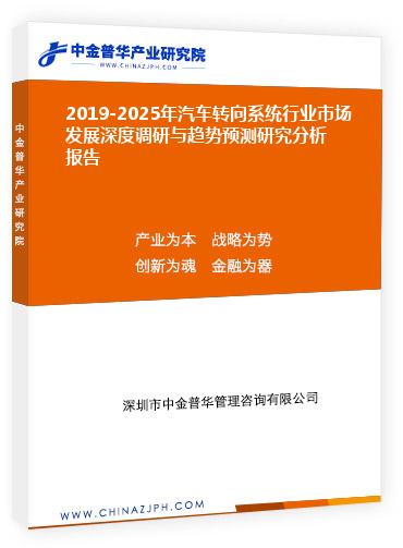 2019-2025年汽车转向系统行业市场发展深度调研与趋势预测研究分析报告