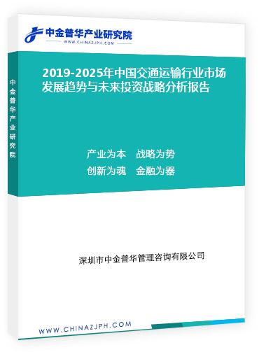 2019-2025年中国交通运输行业市场发展趋势与未来投资战略分析报告