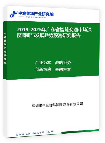 2019-2025年广东省智慧交通市场深度调研与发展趋势预测研究报告