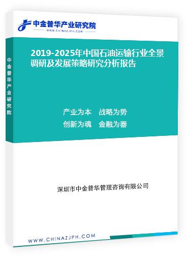 2019-2025年中国石油运输行业全景调研及发展策略研究分析报告