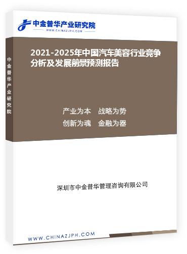 2021-2025年中国汽车美容行业竞争分析及发展前景预测报告
