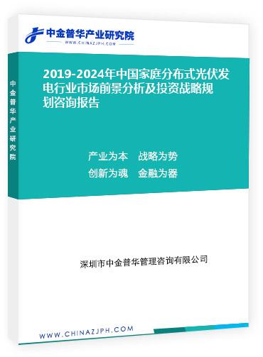 2019-2024年中国家庭分布式光伏发电行业市场前景分析及投资战略规划咨询报告