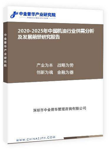 2020-2025年中国机油行业供需分析及发展前景研究报告